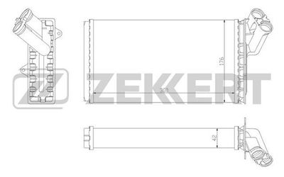 Радиатор отопителя Zekkert MK5068