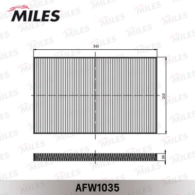 Фильтр салона с кондиционером Miles AFW1035