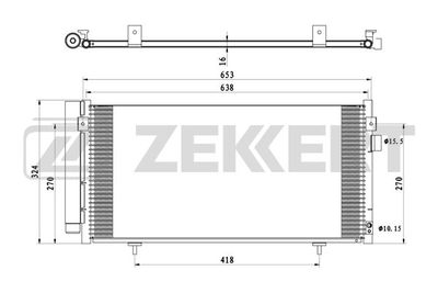 Радиатор кондиционера Zekkert MK3183