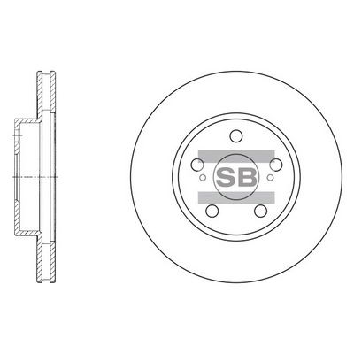 Диск тормозной SANGSIN SD4013