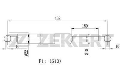 Амортизатор багажника LYNXauto GS1550