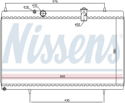 Радиатор системы охлаждения NISSENS 61271