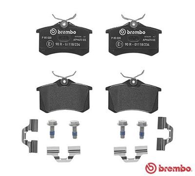 Колодки тормозные задние BREMBO P85020
