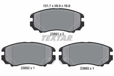 Колодки тормозные дисковые передние TEXTAR 2389101