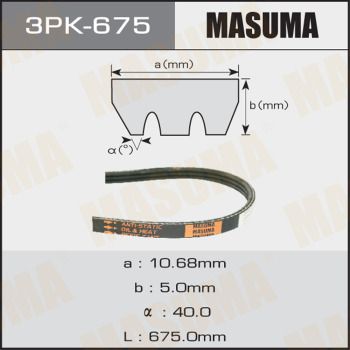 Ремень ручейковый Masuma 3PK675