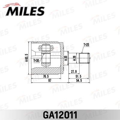 ШРУС внутренний правый Miles GA12011