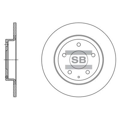 Диск тормозной задний SANGSIN SD4423