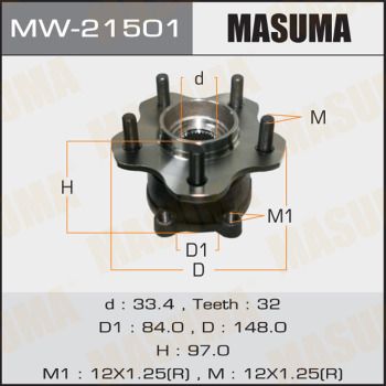 Ступица задняя Masuma MW21501