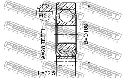 ШРУС внутренний FEBEST 2311B6