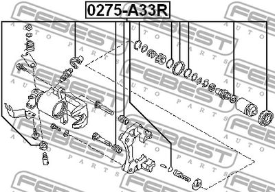 Ремкомплект тормозного суппорта заднего FEBEST 0275A33R