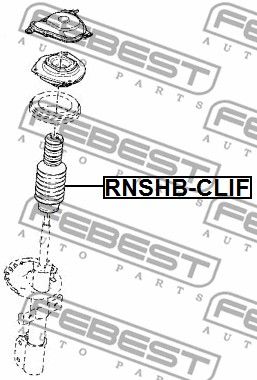 Пыльник амортизатора переднего FEBEST RNSHBCLIF