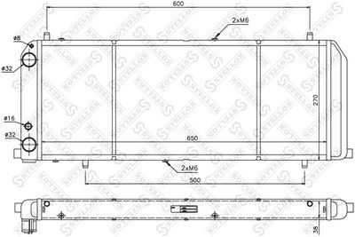 Радиатор системы охлаждения STELLOX 1025046SX