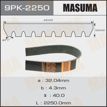 Ремень поликлиновой Masuma 9PK2250