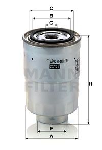 Фильтр топливный MANN-FILTER WK94016X