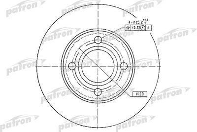 Диск тормозной передний PATRON PBD2599