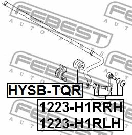 Тяга стабилизатора задняя правая FEBEST 1223H1RRH