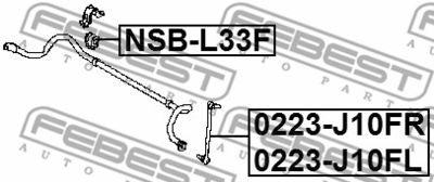 Втулка стабилизатора переднего NISSAN 546133TT0A