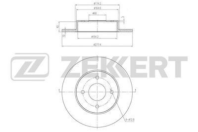 Диск тормозной задний Zekkert BS5675