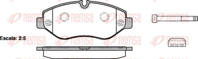 Колодки тормозные передние REMSA 124500