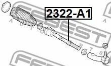 Тяга рулевая FEBEST 2322A1