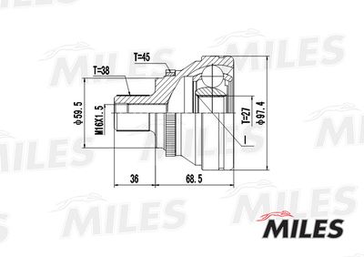 ШРУС наружный Miles GA20008