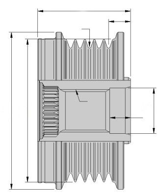 Шкив генератора HELLA 9XU358038851