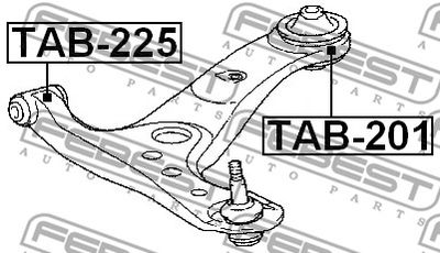 Сайлентблок рычага подвески FEBEST TAB225