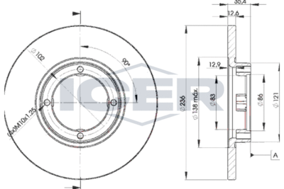 Диск тормозной ICER 78BD43922