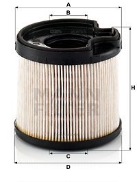 Фильтр топливный MANN-FILTER PU922X
