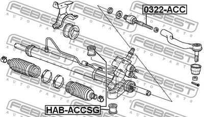 Тяга рулевая FEBEST 0322ACC