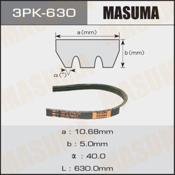 Ремень поликлиновой Masuma 3PK630