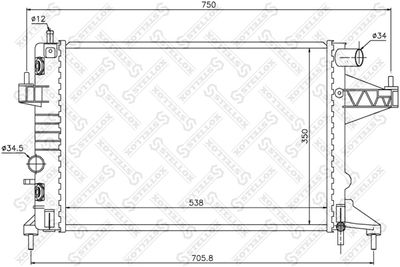 Радиатор STELLOX 1025999SX