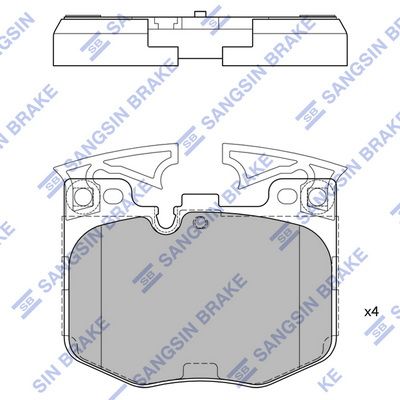Колодки тормозные передние SANGSIN SP4139
