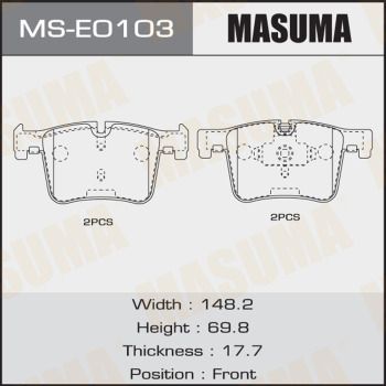 Колодки тормозные дисковые Masuma MSE0103