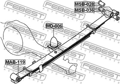 Отбойник амортизатора заднего FEBEST MD006