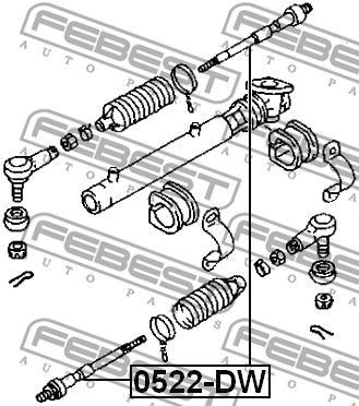 Тяга рулевая FEBEST 0522DW
