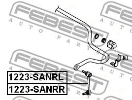 Тяга стабилизатора заднего левая FEBEST 1223SANRL