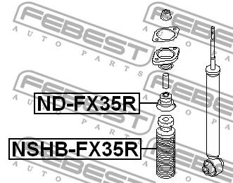 Отбойник амортизатора заднего FEBEST NDFX35R