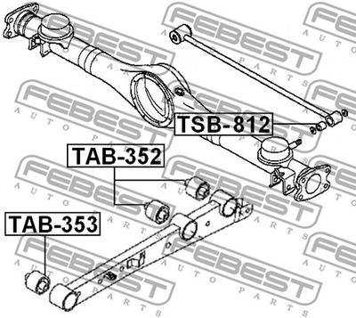 Сайлентблок рычага задней подвески FEBEST TAB352