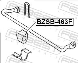 Втулка опоры стабилизатора подвески MERCEDES-BENZ A4633230485