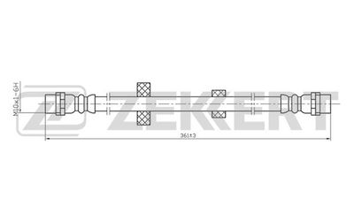 Шланг тормозной передний Zekkert BS9072