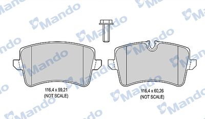 Колодки тормозные задние Mando MBF015384