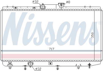 Радиатор системы охлаждения NISSENS 648321