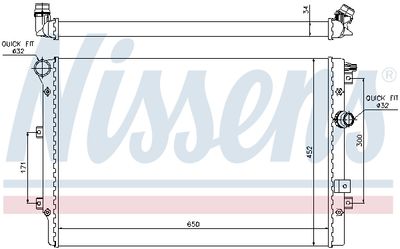 Радиатор системы охлаждения NISSENS 65015