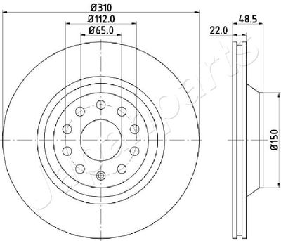 Диск тормозной JAPANPARTS DP0903