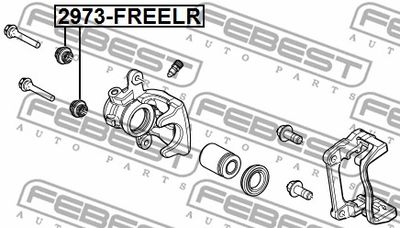 Пыльник втулки направляющей суппорта тормозного заднего FEBEST 2973FREELR