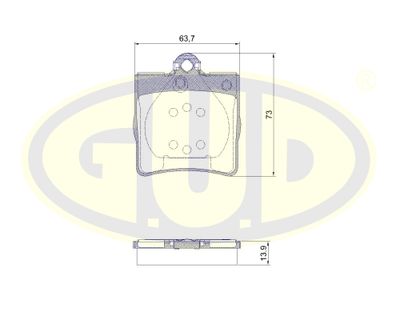 Колодки тормозные задние GUD GBP880148