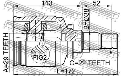 ШРУС внутренний FEBEST 1111J200