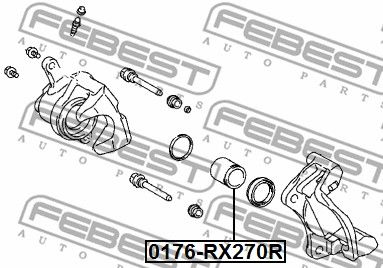 Поршень суппорта тормозного заднего FEBEST 0176RX270R