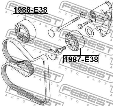 Ролик обводной FEBEST 1988E38